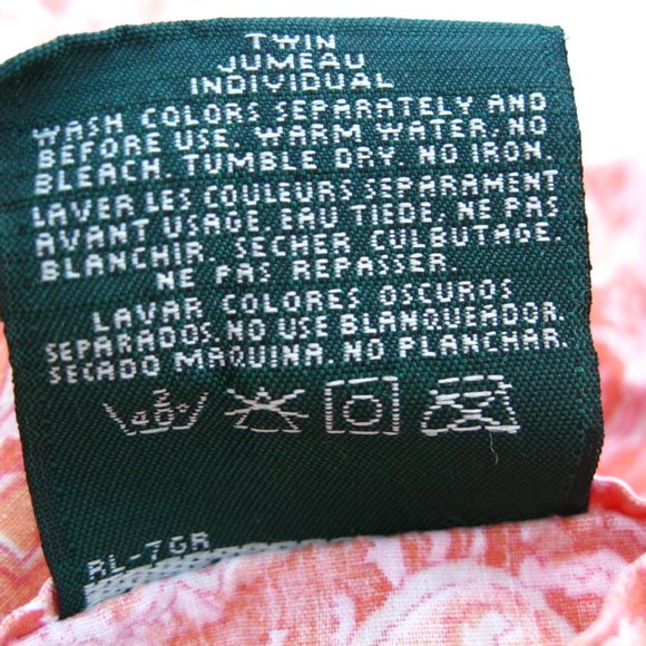 Ralph Lauren Harbor View Orange Paisley Twin Sheet - Picture 5 of 5